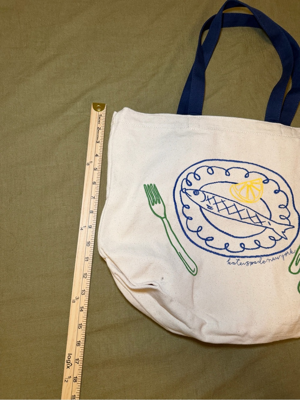 kate spade x target embroidered fish tote - Picture 3 of 5